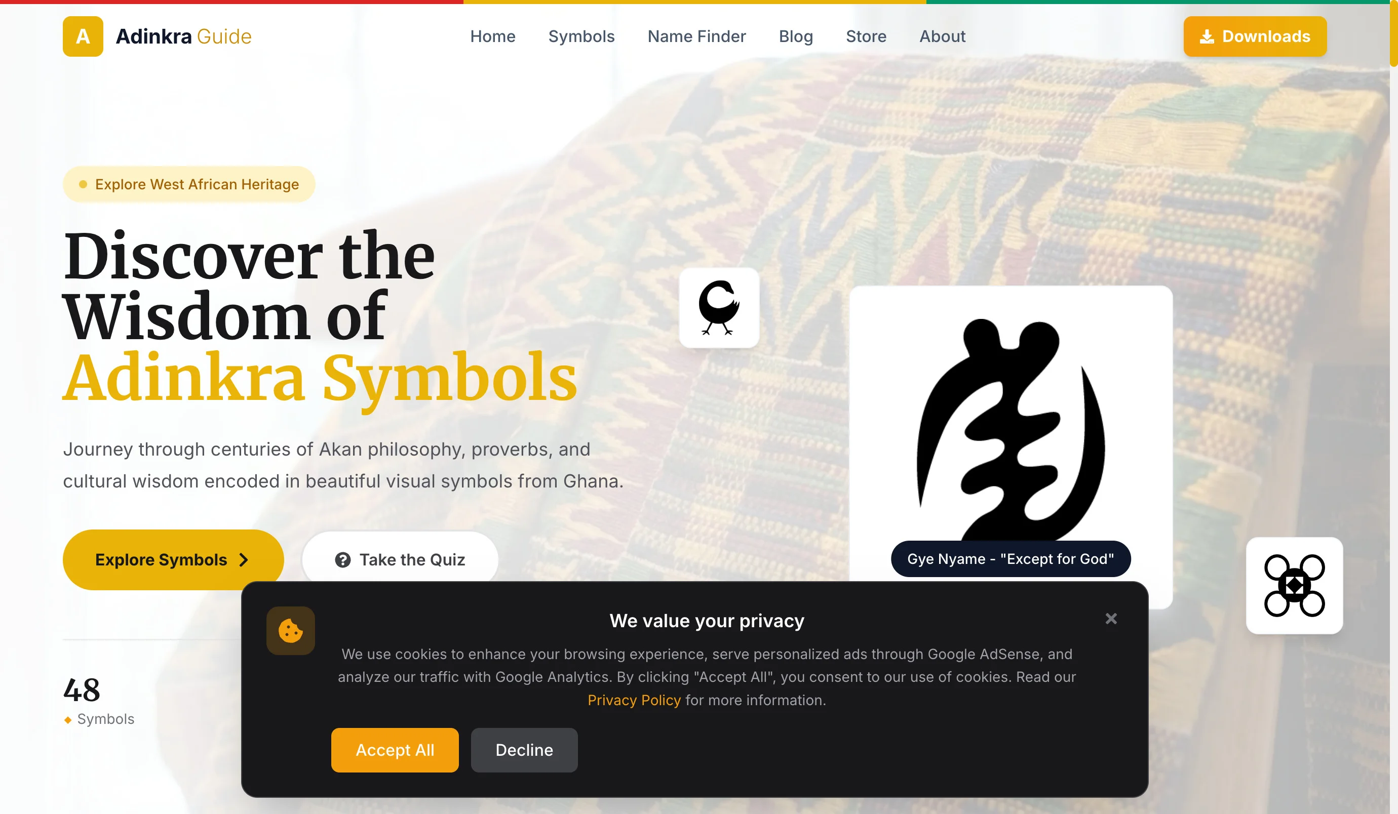 Adinkra Guide - West African Symbol Education Platform