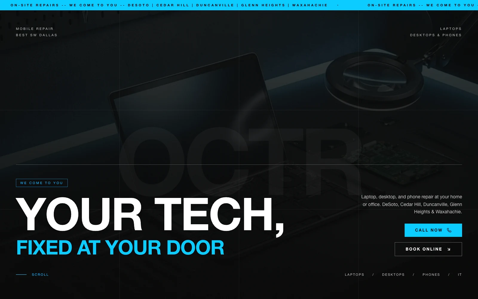 OnCall Tech Repair website preview